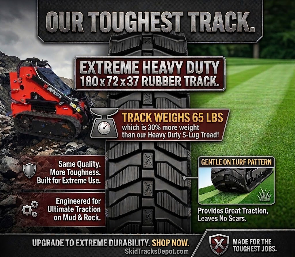 Future FT380 Extreme Heavy Duty Rubber Track - D1 Lug Tread Pattern