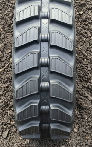 180x72x37 Heavy Duty Rubber Track - Staggered Block Tread Pattern