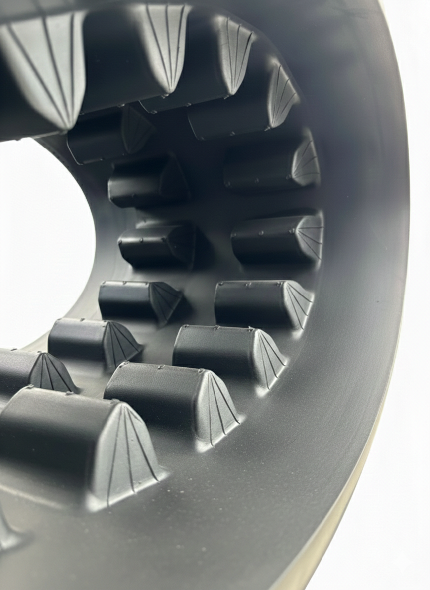 Caterpillar 267B Heavy Duty Rubber Track - Multi Bar Tread Pattern