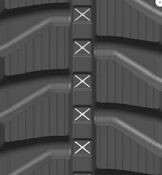 230x48x72 Heavy Duty Rubber Track - Staggered Block Tread Pattern