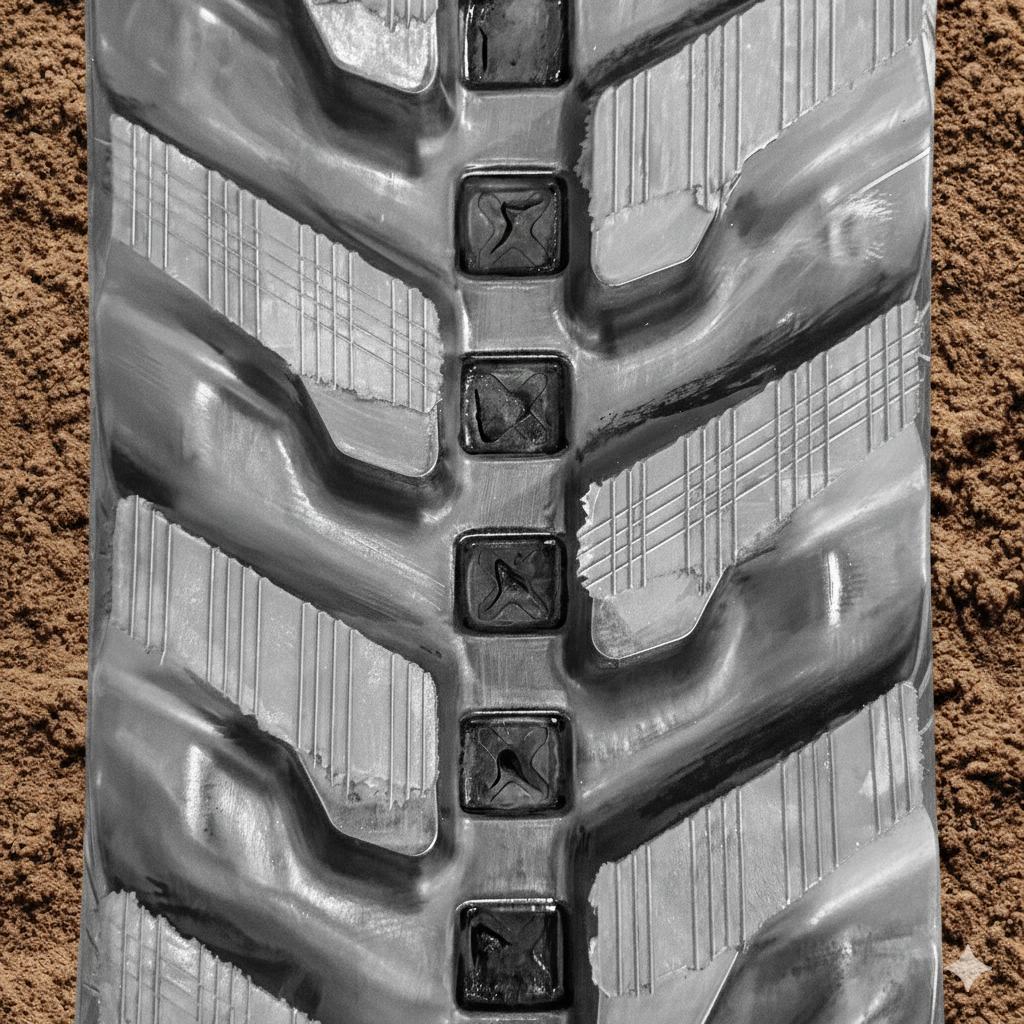 300x52.5Nx80 NON MARKING Mini Excavator Heavy Duty Rubber Track - L Tread Pattern