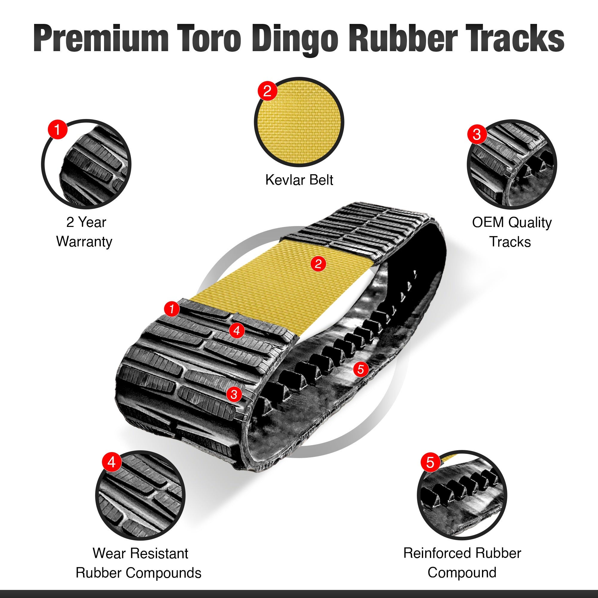 Toro Dingo TX1000W Wide Heavy Duty Rubber Track