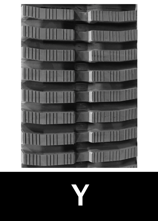 Yanmar C50R-2  Heavy Duty Rubber Track - Crawler Carrier Y Tread Pattern