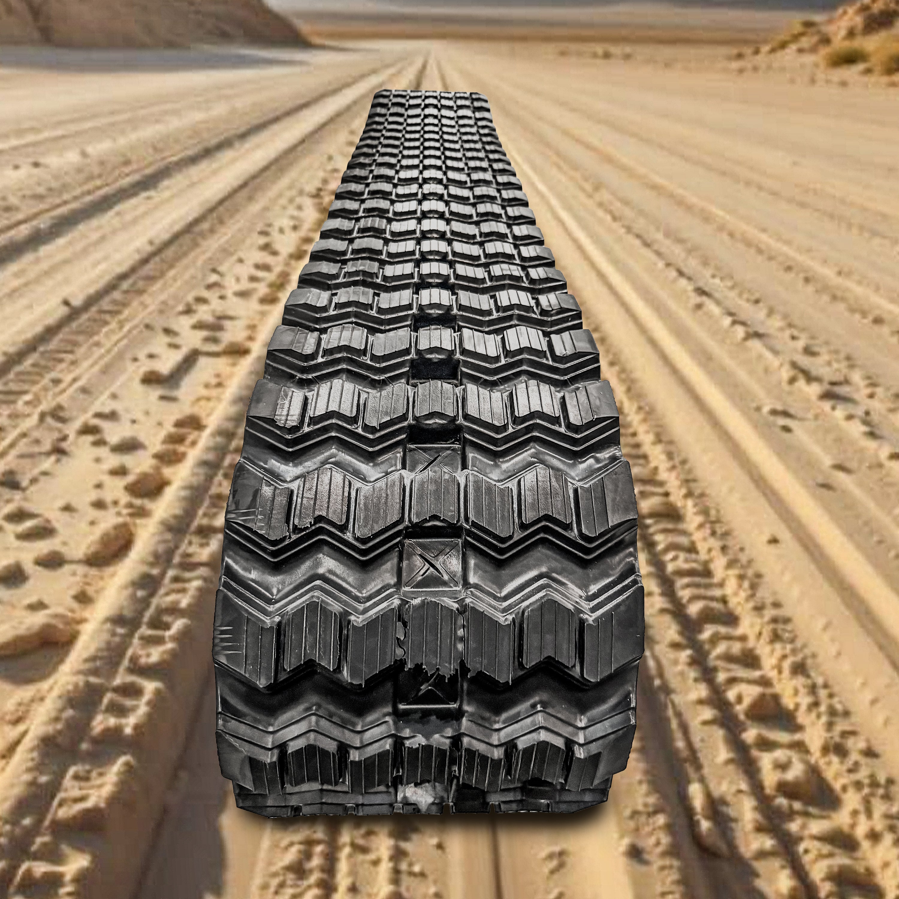 Zig-Zag Tread Replacement Rubber Track for Skid Steer or Compact Track Loader