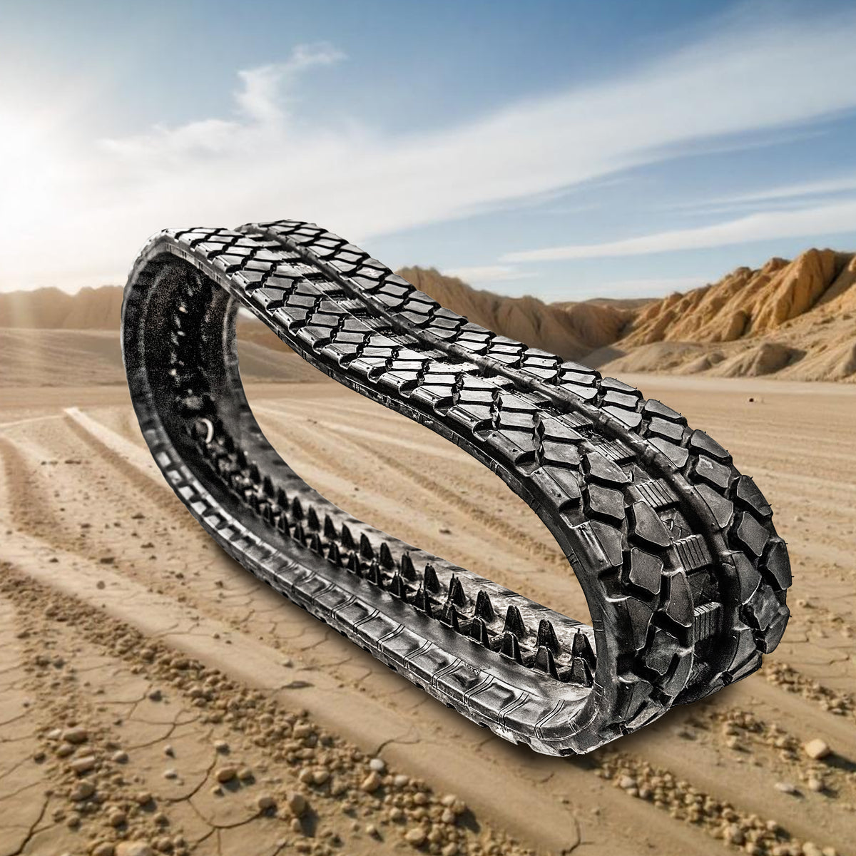 Block Pattern Tracks Premium Rubber Tracks for Skid Steers, Track Loaders & Mini Excavators