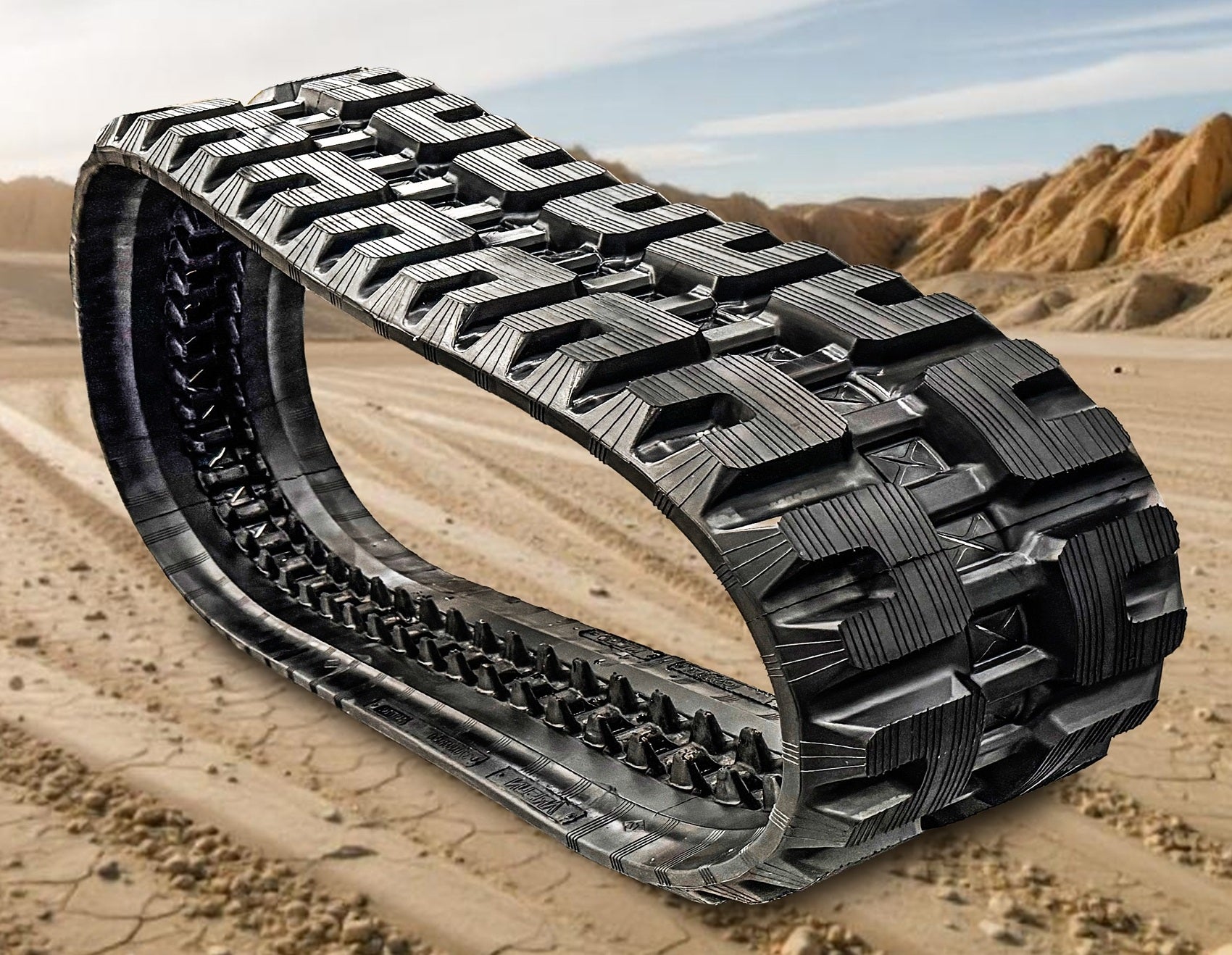 Bobcat T595  Heavy Duty Rubber Track - C-Lug Tread Pattern
