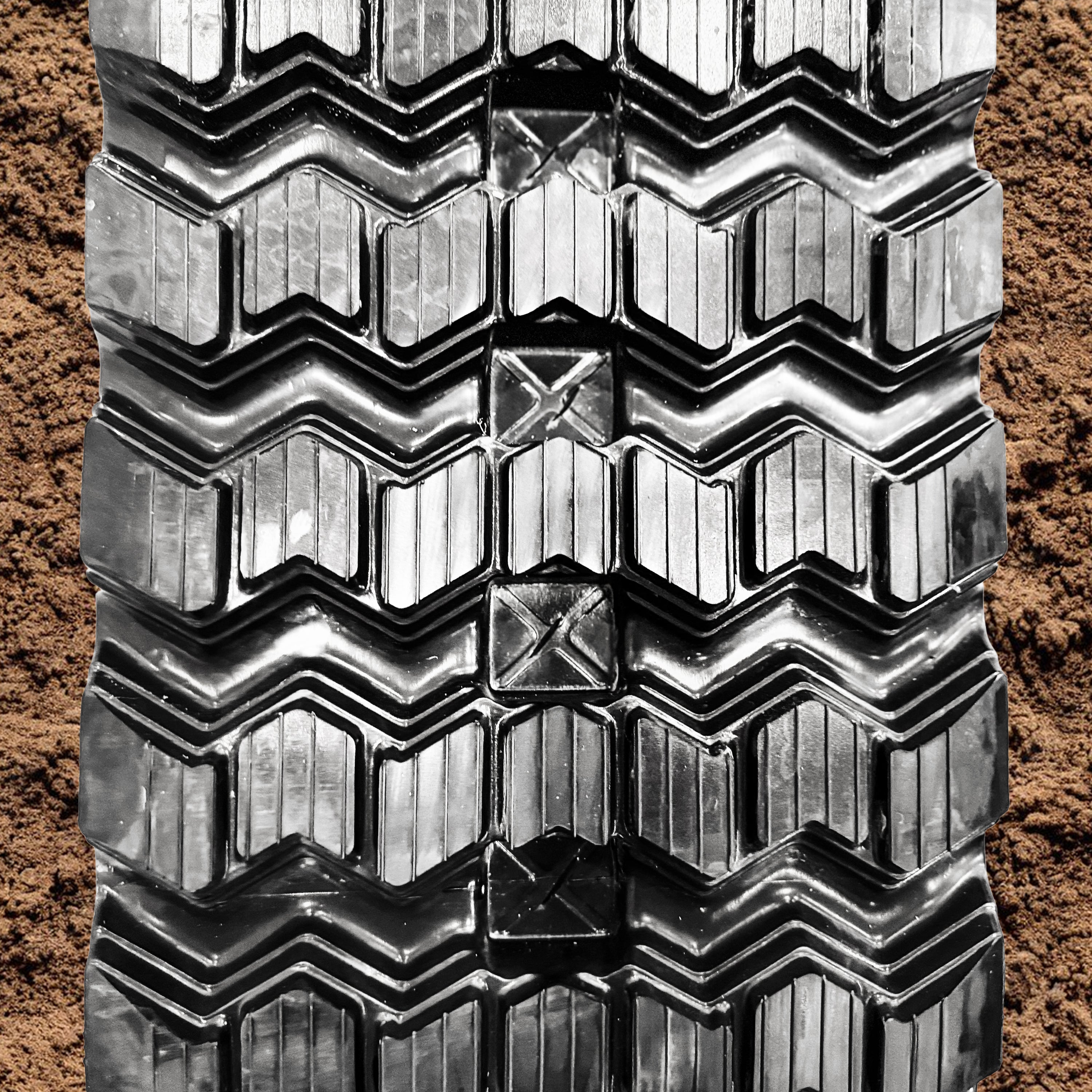 Replacement Rubber Track with Zig-Zag Tread Pattern for Skid Steer or Compact Track Loader