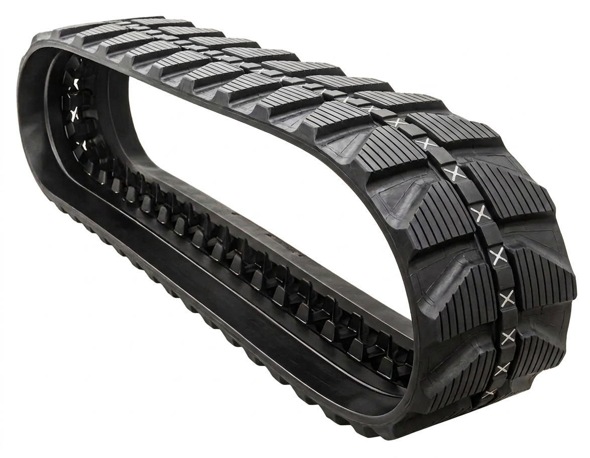 Kubota KX033-4 Premium Heavy Duty Rubber Track - Block Tread Pattern