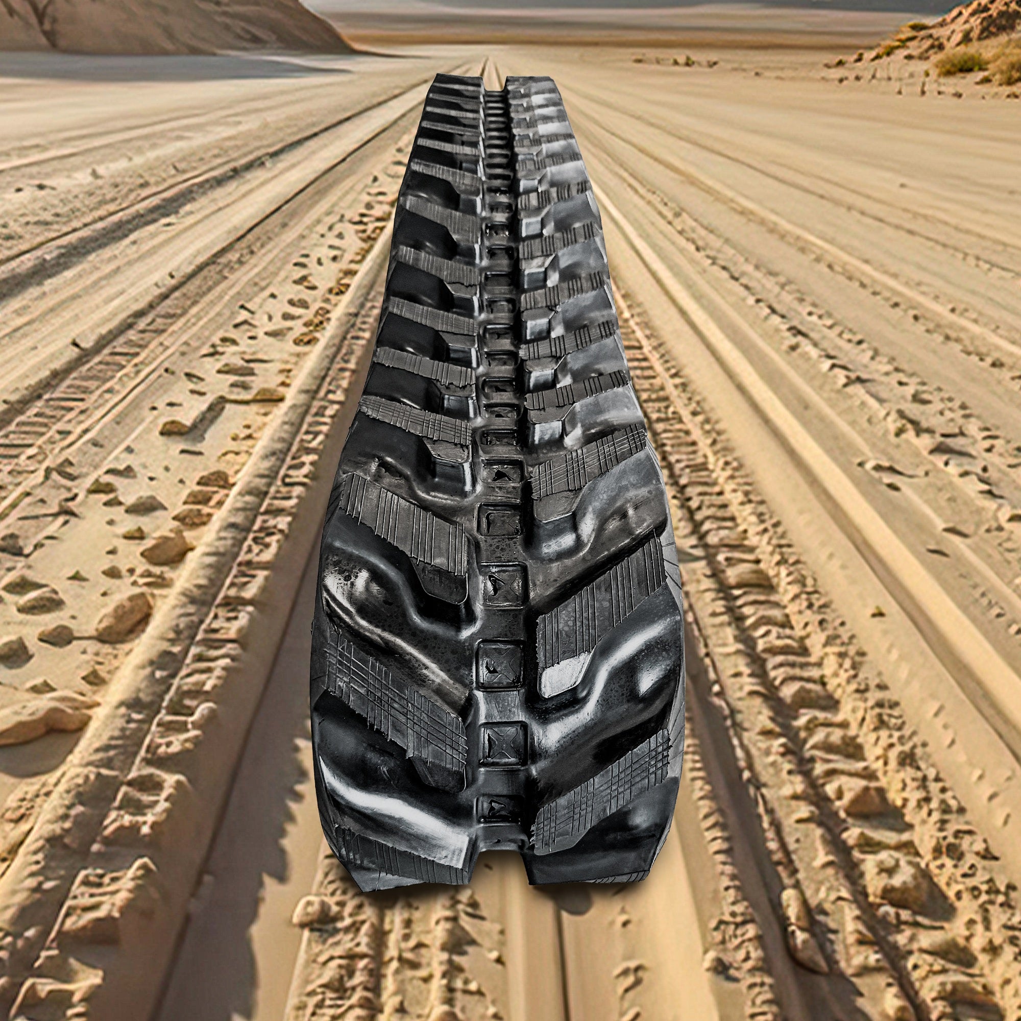 L Tread Pattern in Replacement Rubber Tracks for Mini Excavator or Mini Ex