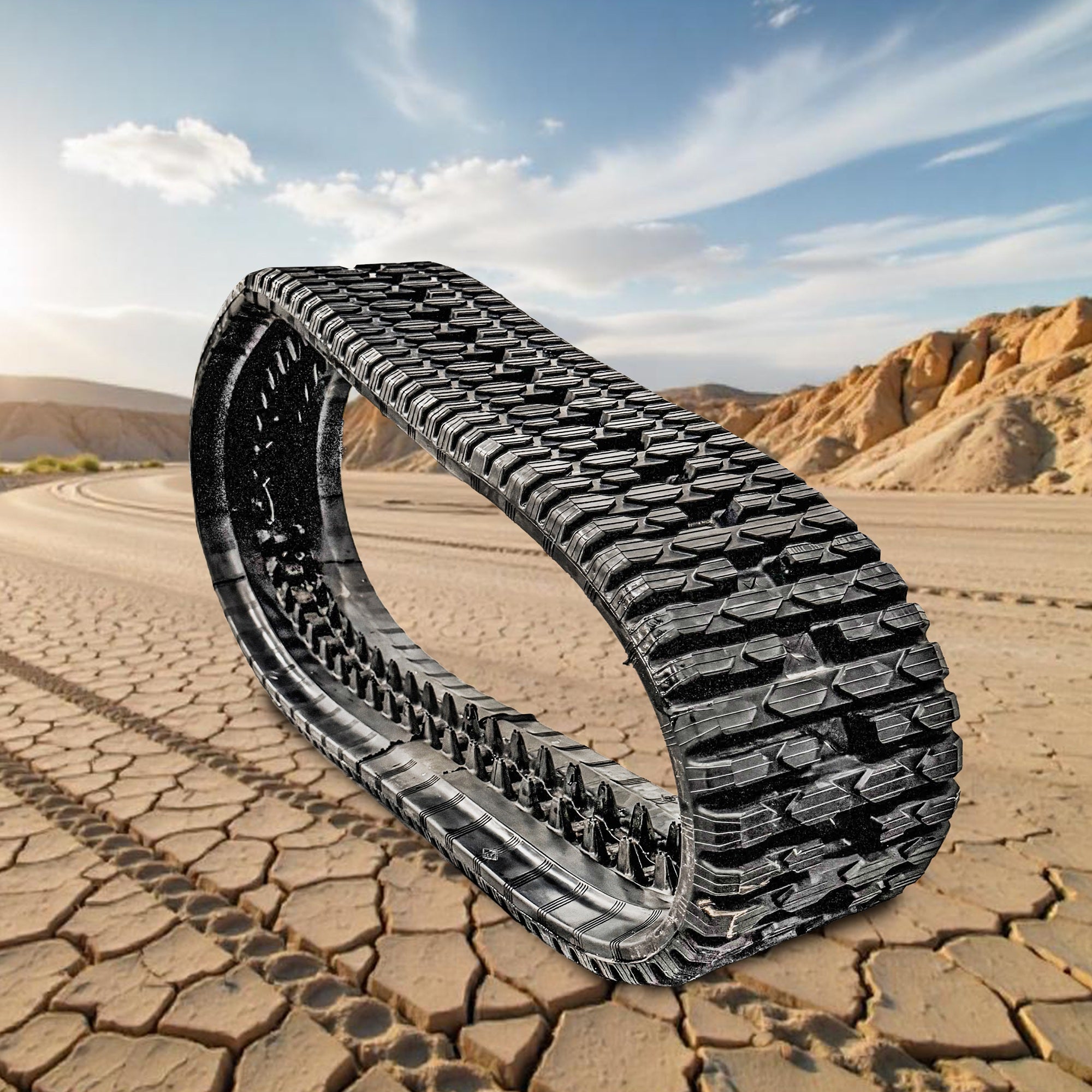 Replacement Rubber Track with Multi Bar Tread Pattern for Skid Steer or Compact Track Loader