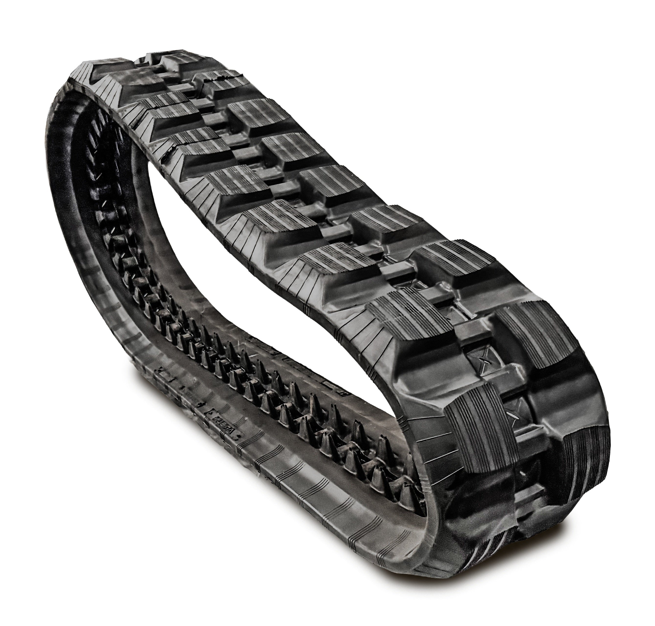 JCB 4TS-8T Premium Heavy Duty Rubber Track - Staggered Block Tread Pattern