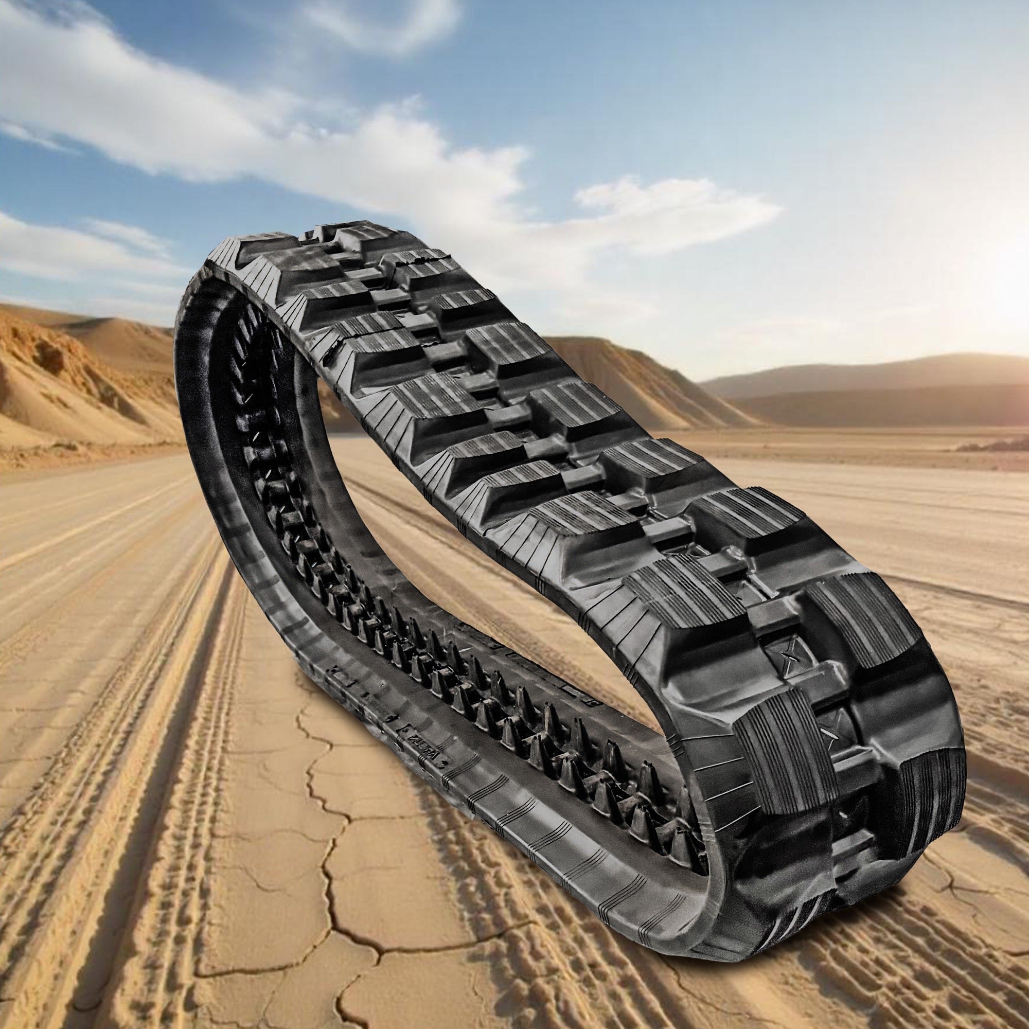 Staggered Block Tread Replacement Rubber Track for Skid Steer or Compact Track Loader
