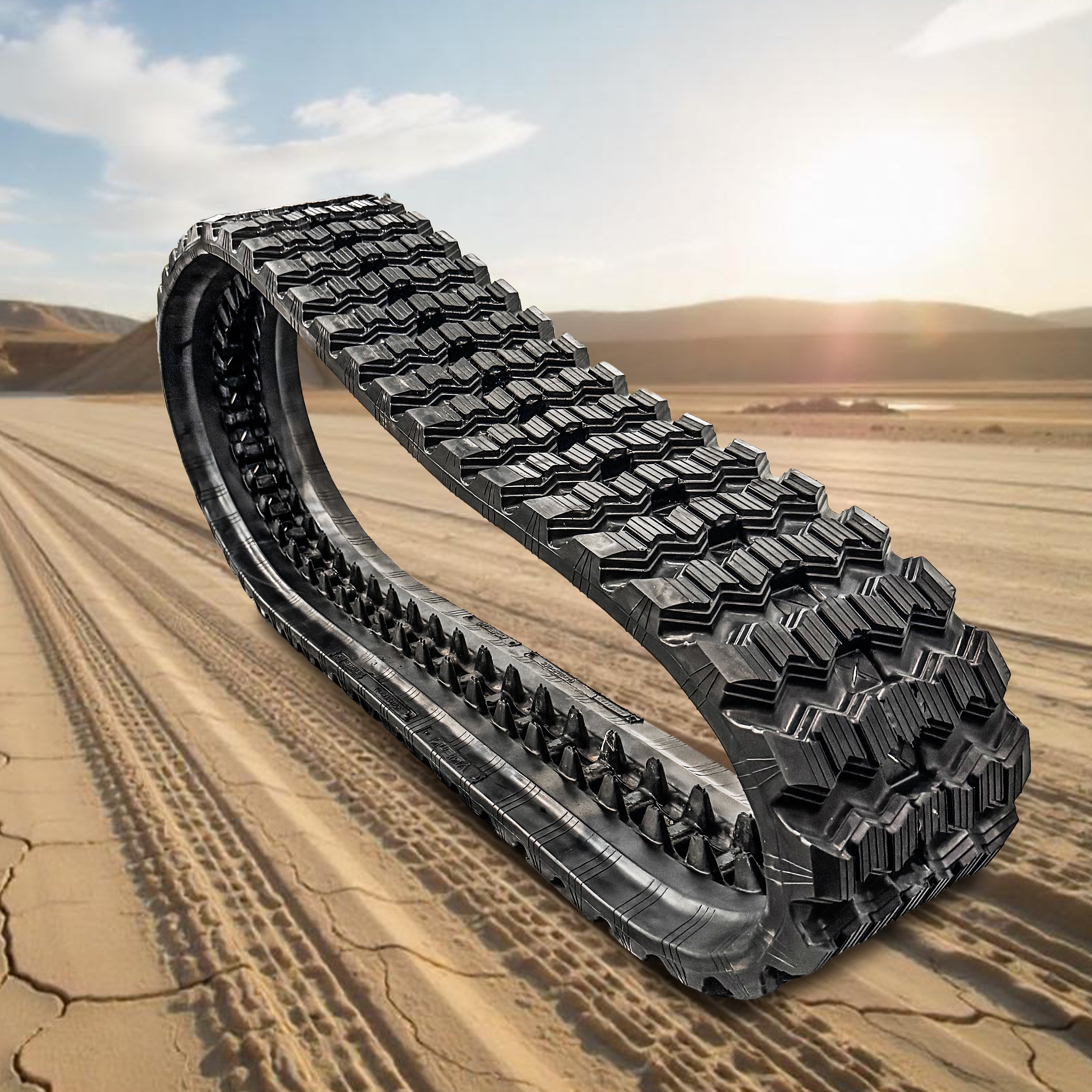 Zig Zag Tread Pattern Rubber Tracks for Skid Steers
